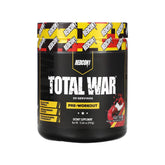 Black pre-workout supplement container with Redcon1 branding on a white background