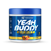 Ronnie Coleman Yeah Buddy Sports Pre Workout container with 30 servings, showcasing its benefits for energy, focus, and enhanced workout performance.