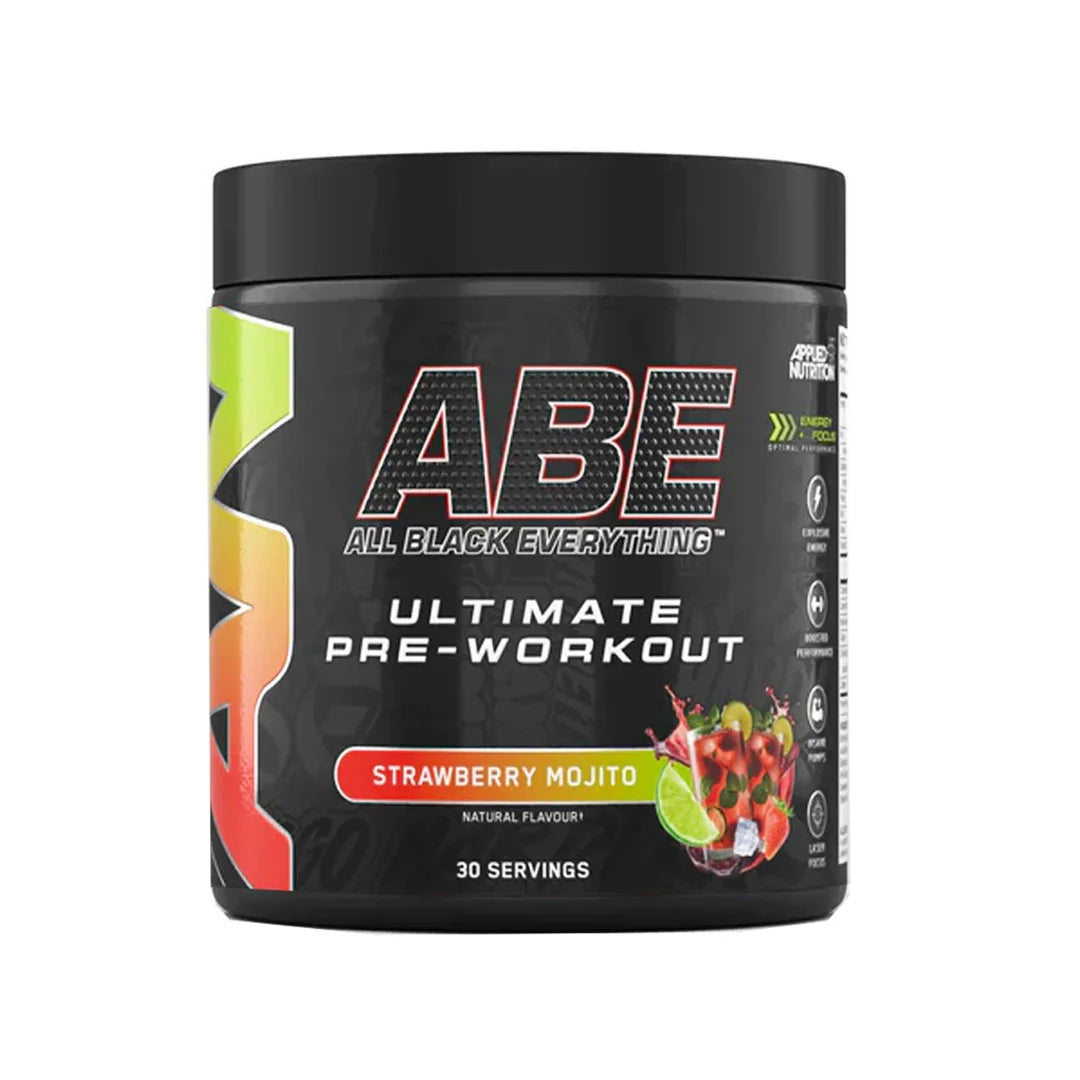 ABE Ultimate Pre-Workout 30 servings tub – premium energy and performance supplement from Fitzone.pk