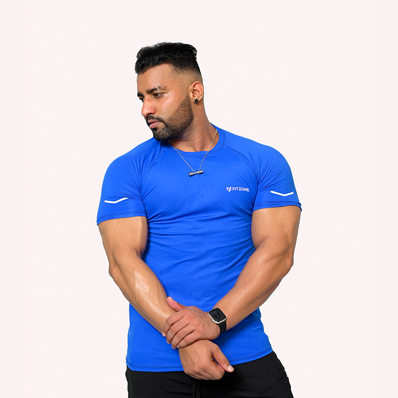 Perfect Fit Performance T-Shirt Blue – Fitzone.pk