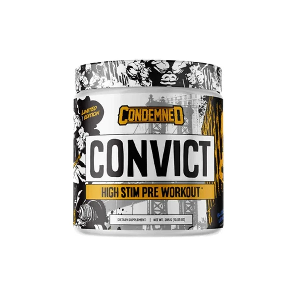 Condemned Labs Convict pre workout supplement for intense energy and mental focus – 50 servings available in Pakistan