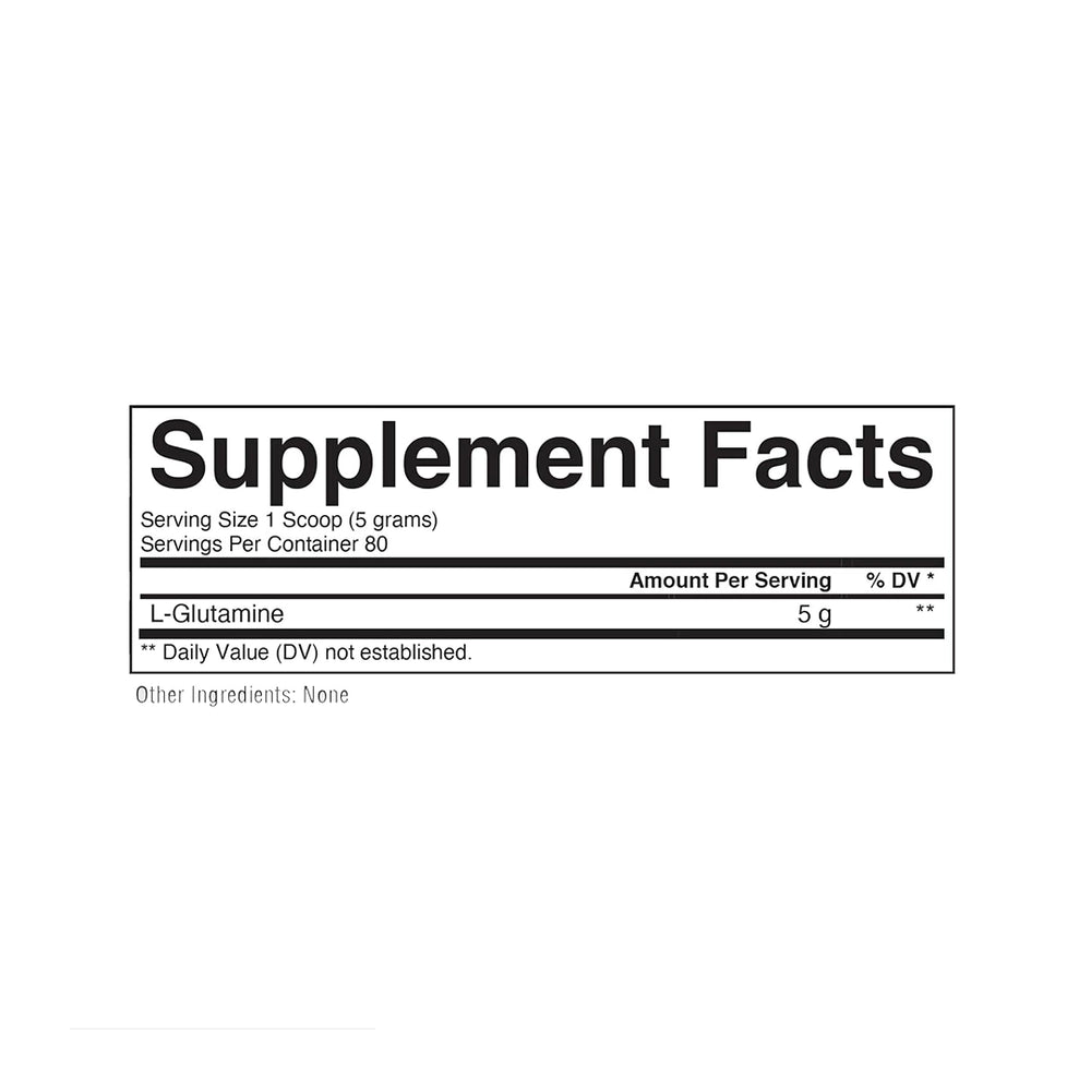 Detailed nutritional information of Condemned Labz L-Glutamine 80 Servings available at Fitzone.pk