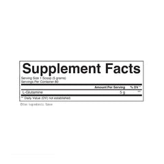 Detailed nutritional information of Condemned Labz L-Glutamine 80 Servings available at Fitzone.pk