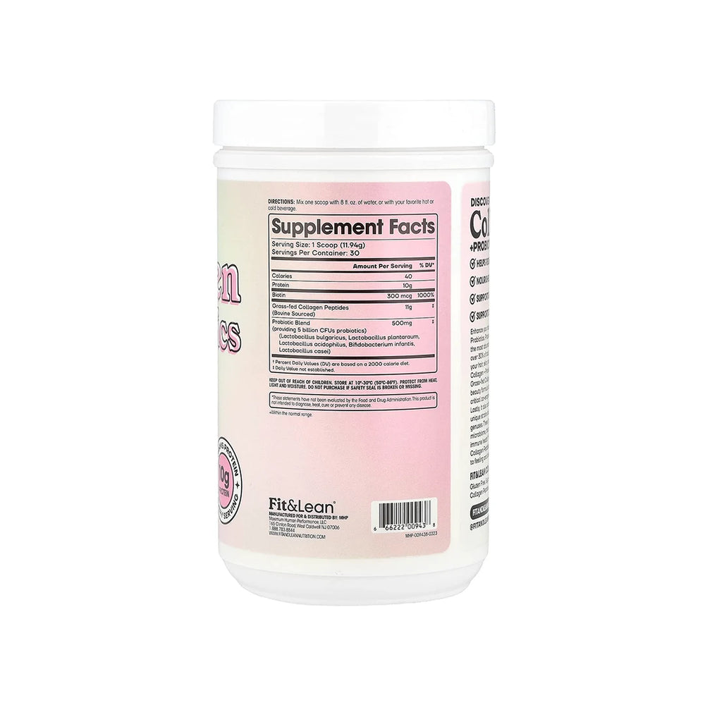 Fit & Lean Collagen + Probiotics nutrition facts