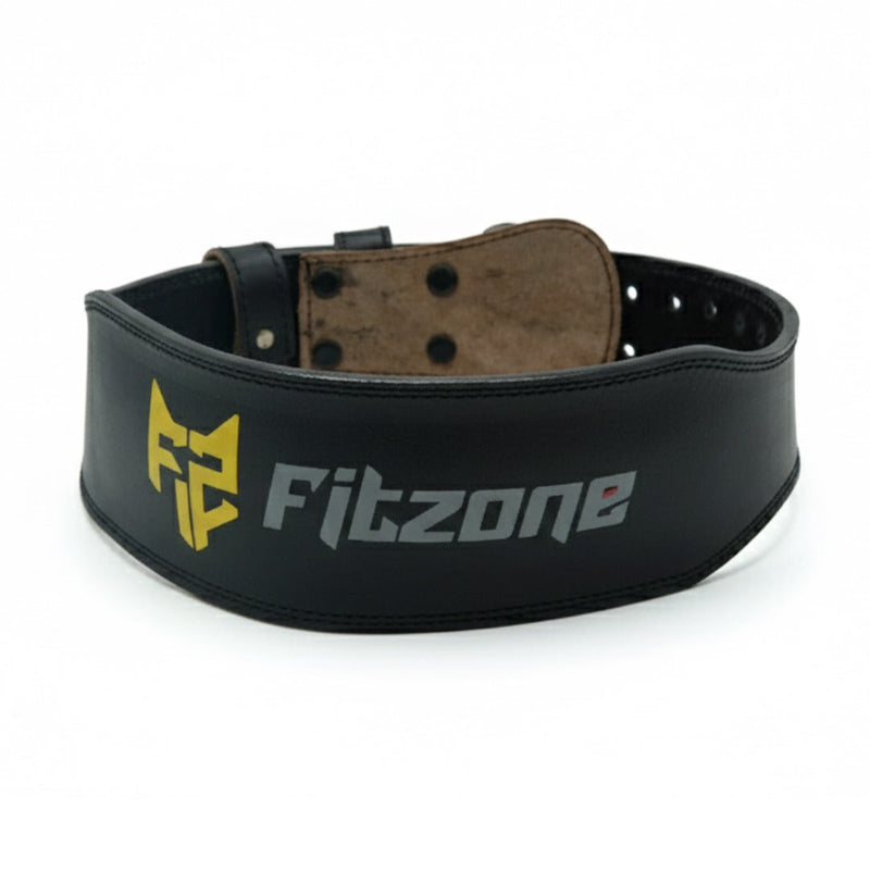 brown-leather-weightlifting-belt-4-inch-side-view-fitzone