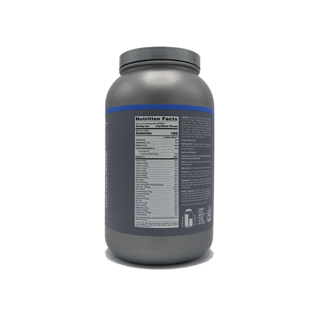 Nutrition and supplement facts of ISOPURE Zero Carb Protein Powder 25g available at Fitzone.pk