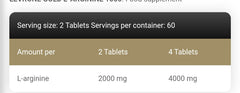 Kevin Levrone L-Arginine Nutrition Facts | Fitzone.pk