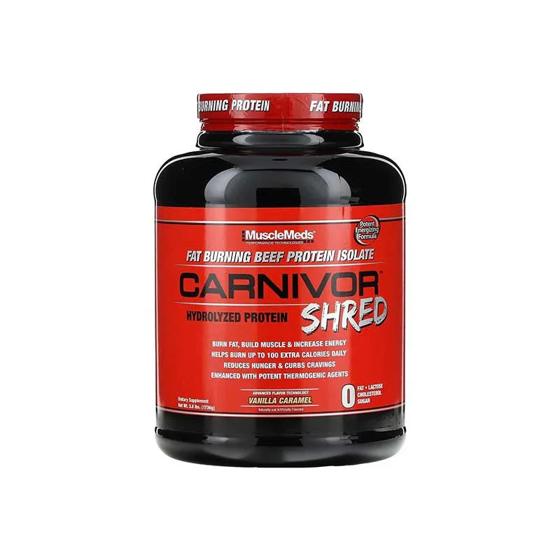 MuscleMeds Carnivor Shred 100% Beef Protein + Fat Burn for Muscle Growth and Fat Loss