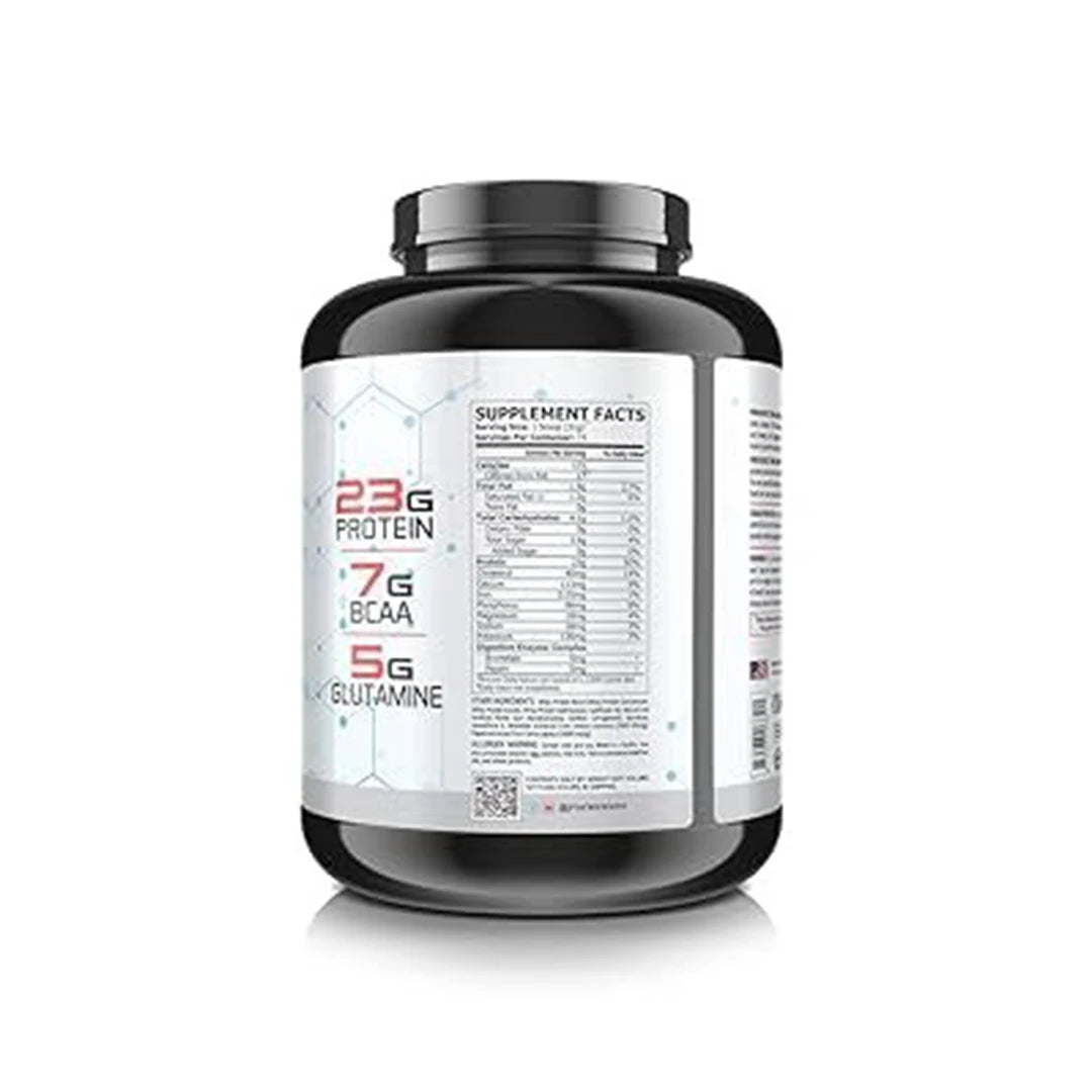 Supplement facts and nutritional information of Proscience Nutra 100% Whey 5lb available at Fitzone.pk
