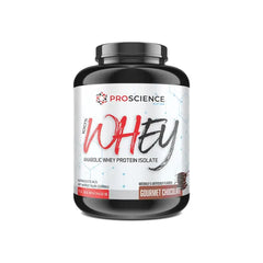 ProScience Whey protein supplement bottle on a white background