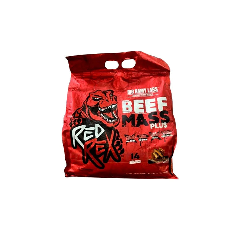 Red Rex Beef Mass Plus by Big Ramy Labs – 10lbs beef protein mass gainer in Pakistan