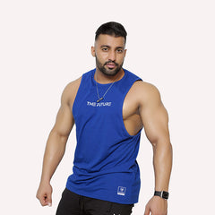 Men-Vibrant-Blue-Sleeveless-Gym-Tank