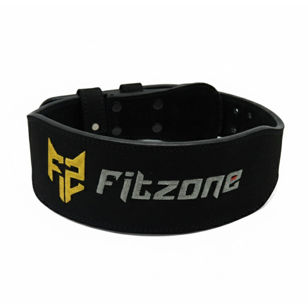 Black Amara Leather 4 Inch Weightlifting Belt for Gym | fitzone.pk
