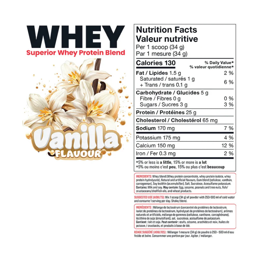 Basic Whey Superior Whey Protein Nutrition Facts 25g Protein Per Scoop
