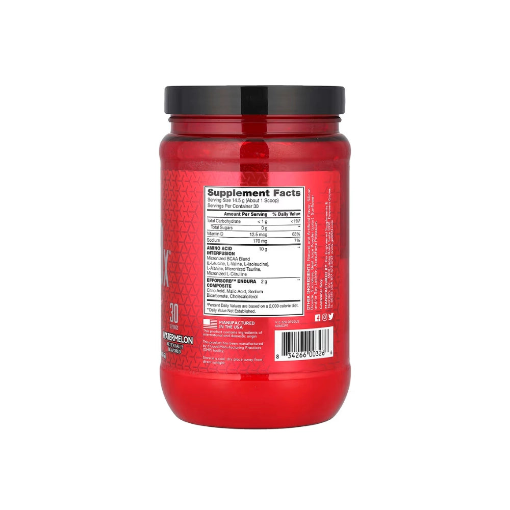 BSN AminoX 435g Supplement Facts 10g Amino Acids Per Serving
