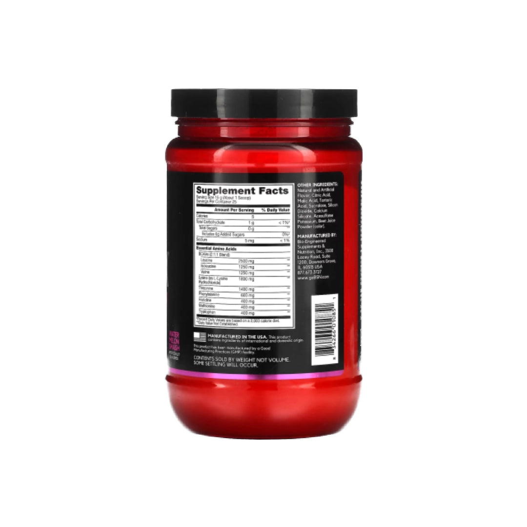 BSN AminoX supplement facts nutrition label