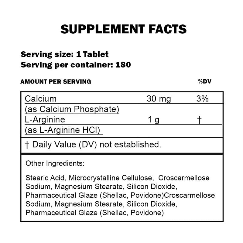 gat-sport-l-arginine-180-tablets-nutritional-information