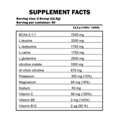 kevin-levrone-gold-bcaa-30-servings-nutritional-information