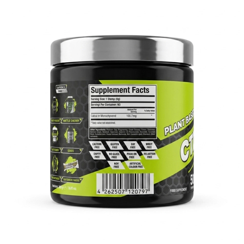 Laperva Plant Based Creatine supplement facts label 5g creatine monohydrate per serving