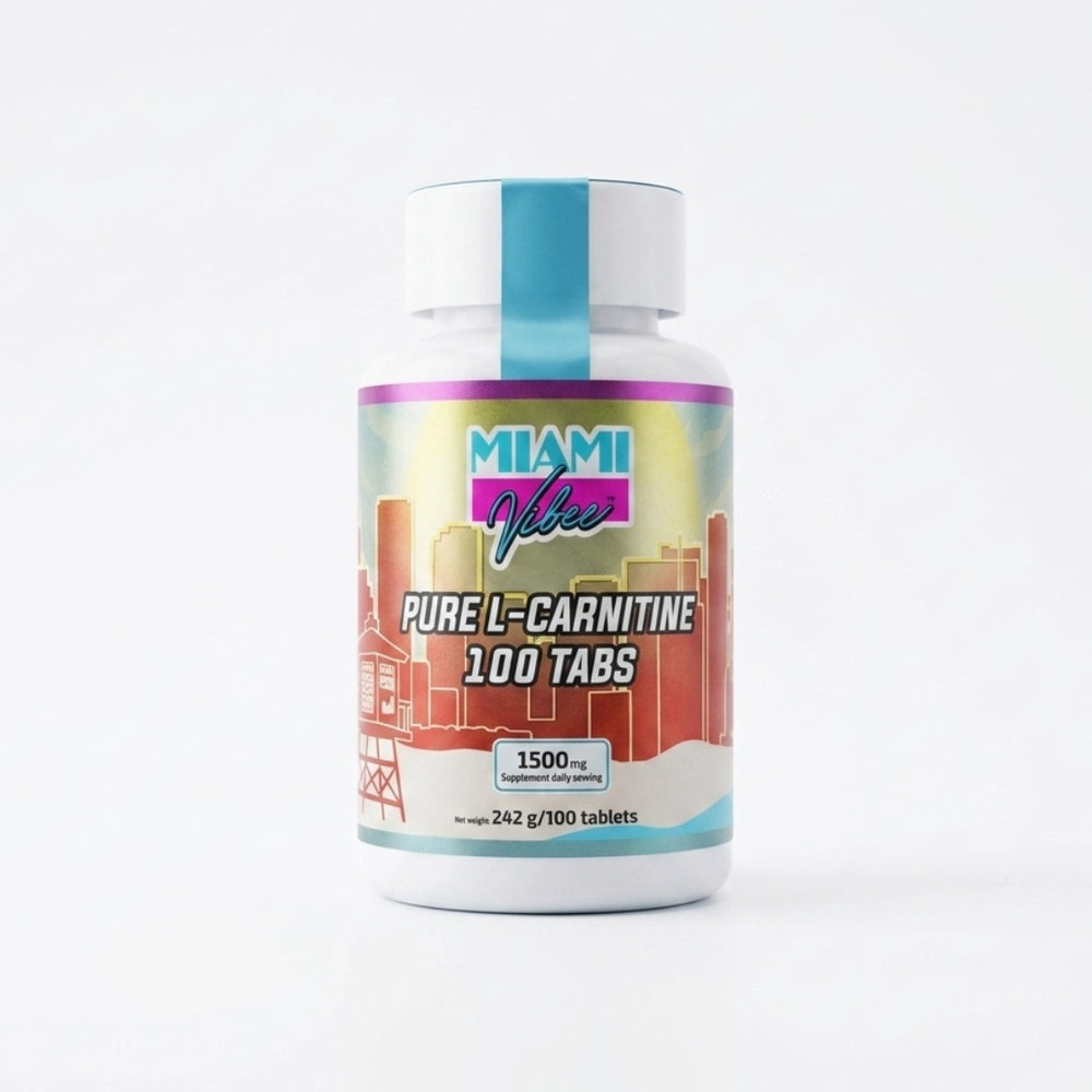 Miami Vibes Pure L-Carnitine 1500mg 100 tablets bottle Pakistan Fitzone