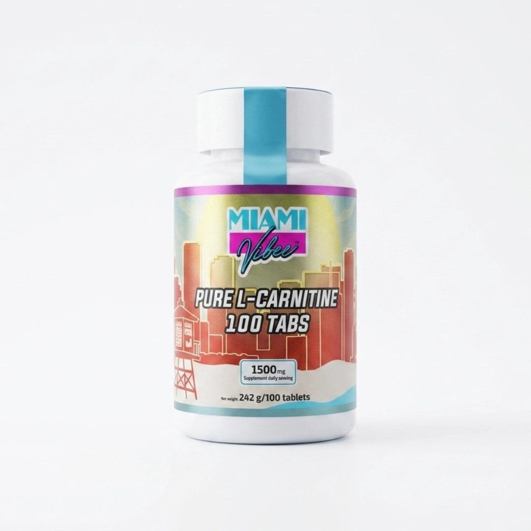 Miami Vibes Pure L-Carnitine 1500mg 100 tablets bottle Pakistan Fitzone