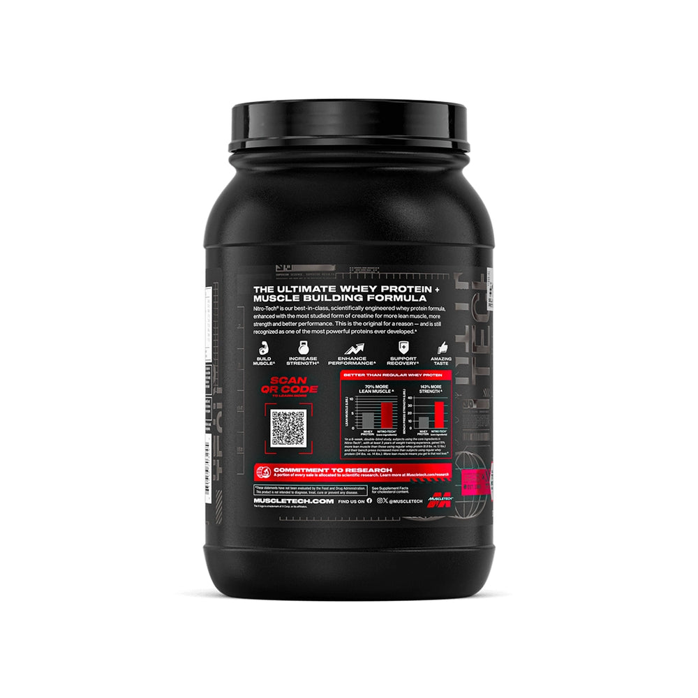 NitroTech Whey Protein 2lbs by Muscle Tech for muscle building and recovery