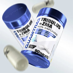 Quamtrax Tribulus ZMA testosterone support supplement nutrition label Pakistan