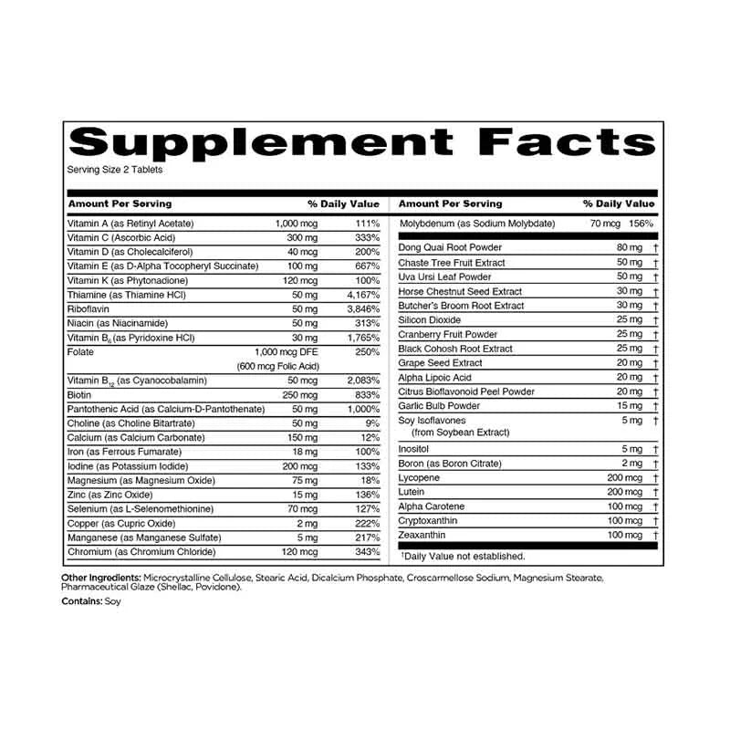 rule-1-women's-train-daily-multivitamin-60-tabs-facts