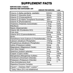 universal-nutrition-daily-formula-multivitamin-100-tabs-nutritional-information